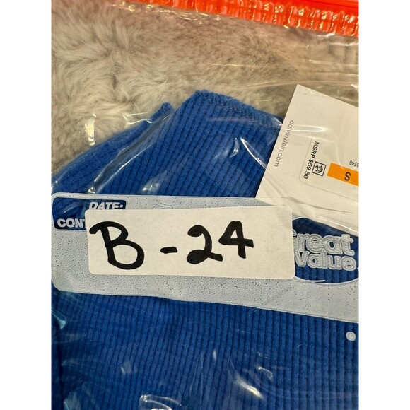 Calvin Klein Jeans Women's Waffle Knit Blue  3/4 Zip Long Sleeve  Size Small - Picture 14 of 14